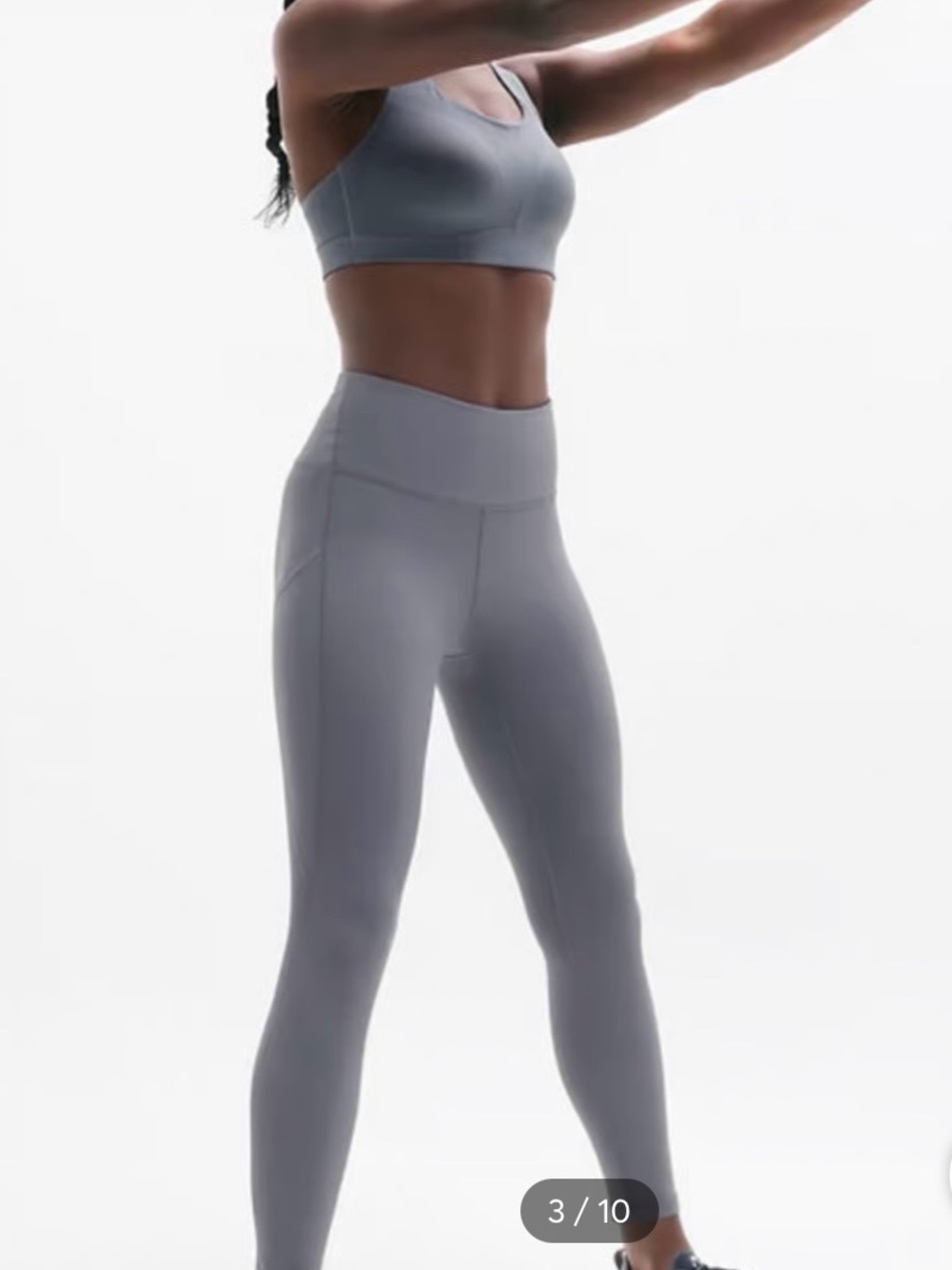 Athleta Ultimate Stash 7/8” Gray Pocket Leggings
